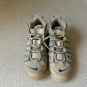 Nike Beige and Blue Men's Sneakers